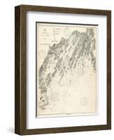 1933, Casco Bay Chart, Maine, Maine, United States-null-Framed Giclee Print