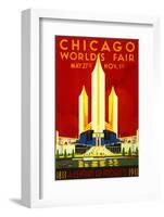 1933 Chicago World’s Fair-Vintage Poster-Framed Art Print