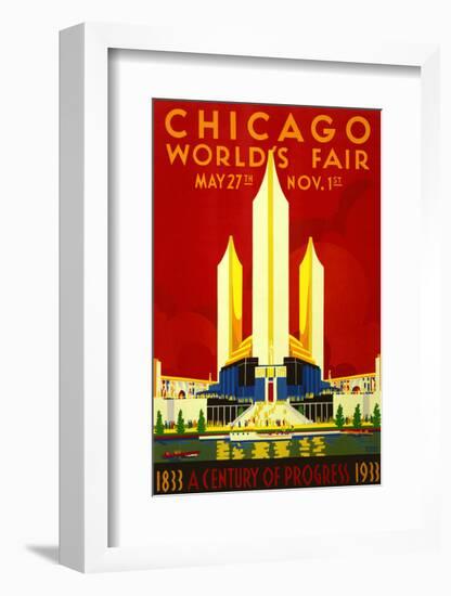 1933 Chicago World’s Fair-Vintage Poster-Framed Art Print