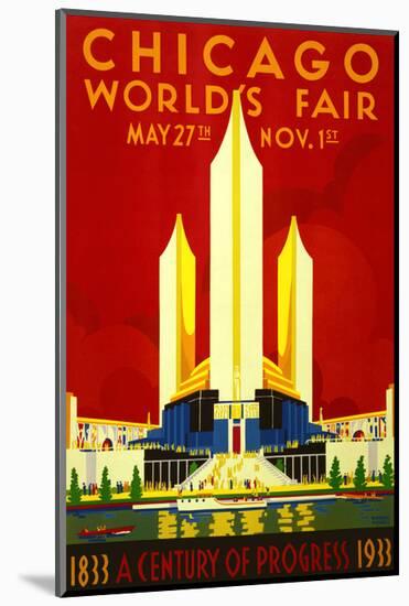 1933 Chicago World’s Fair-Vintage Poster-Mounted Art Print