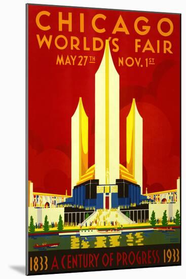 1933 Chicago World’s Fair-Vintage Poster-Mounted Art Print