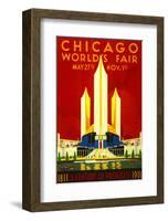 1933 Chicago World’s Fair-Vintage Poster-Framed Giclee Print