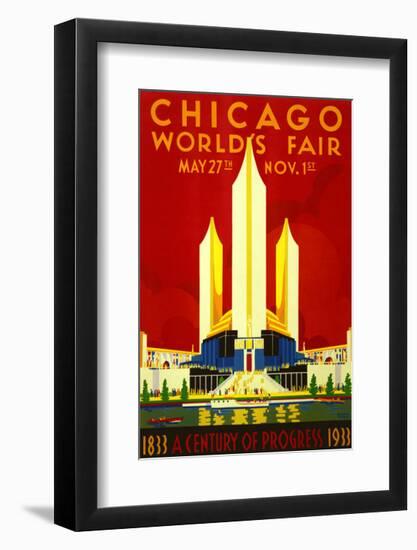 1933 Chicago World’s Fair-Vintage Poster-Framed Giclee Print