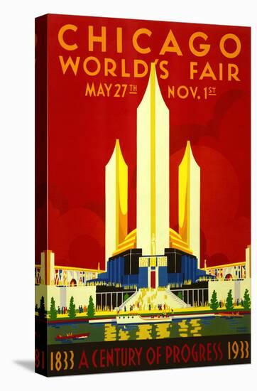 1933 Chicago World?s Fair-Vintage Poster-Stretched Canvas