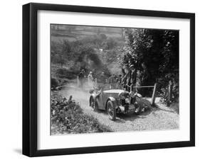 1933 MG J1 taking part in a West Hants Light Car Club Trial, Ibberton Hill, Dorset, 1930s-Bill Brunell-Framed Photographic Print