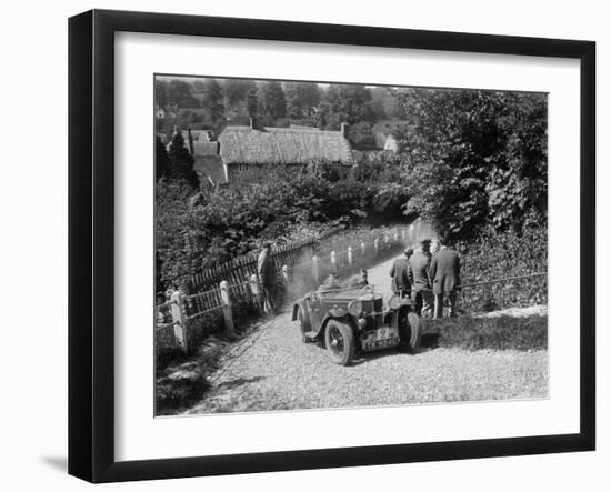 1933 MG J2 taking part in a West Hants Light Car Club Trial, Ibberton Hill, Dorset, 1930s-Bill Brunell-Framed Photographic Print