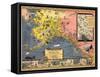 1934, Alaska State Map from Steamship Line, Alaska, United States-null-Framed Stretched Canvas