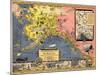 1934, Alaska State Map from Steamship Line, Alaska, United States-null-Mounted Giclee Print