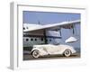 1935 Auburn 851 Speedster with Sunderland flying boat-null-Framed Premium Photographic Print