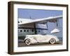 1935 Auburn 851 Speedster with Sunderland flying boat-null-Framed Photographic Print