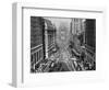 1935 Times Square Looking North from Times Tower Midtown Manhattan Pedestrians Traffic Car-null-Framed Photographic Print