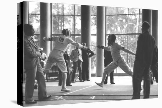 1936 Berlin Olympic Games' Men's Team Foil Fencing-null-Stretched Canvas