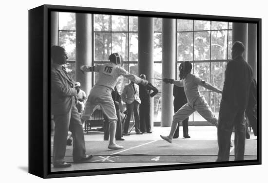 1936 Berlin Olympic Games' Men's Team Foil Fencing-null-Framed Stretched Canvas