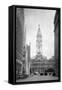 1936 View Down North Broad Street to the Philadelphia City Hall-null-Framed Stretched Canvas