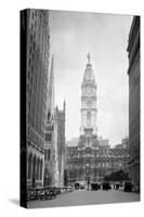 1936 View Down North Broad Street to the Philadelphia City Hall-null-Stretched Canvas