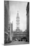 1936 View Down North Broad Street to the Philadelphia City Hall-null-Mounted Premium Photographic Print