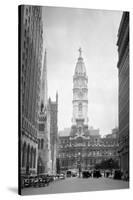 1936 View Down North Broad Street to the Philadelphia City Hall-null-Stretched Canvas