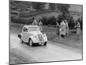 1937 Fiat 500 Coupe Competing in the Welsh Rally-null-Mounted Photographic Print