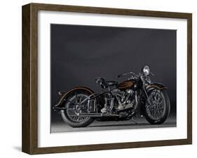 1937 Harley Davidson ELS Knucklehead-S^ Clay-Framed Photographic Print