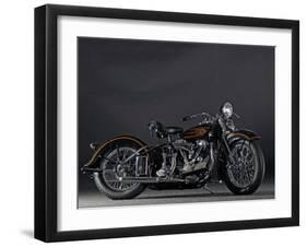 1937 Harley Davidson ELS Knucklehead-S^ Clay-Framed Photographic Print