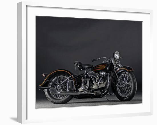 1937 Harley Davidson ELS Knucklehead-S^ Clay-Framed Photographic Print