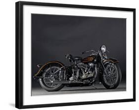 1937 Harley Davidson ELS Knucklehead-S^ Clay-Framed Photographic Print