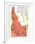 1937, Idaho State Map, Idaho, United States-null-Framed Giclee Print