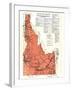 1937, Idaho State Map, Idaho, United States-null-Framed Giclee Print