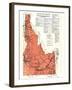 1937, Idaho State Map, Idaho, United States-null-Framed Giclee Print