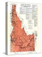 1937, Idaho State Map, Idaho, United States-null-Stretched Canvas