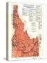 1937, Idaho State Map, Idaho, United States-null-Stretched Canvas