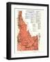 1937, Idaho State Map, Idaho, United States-null-Framed Giclee Print