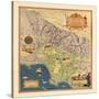 1937, Los Angeles 1937c Modern Map Depicting Old Spanish and Mexican Ranchos, California, United St-null-Stretched Canvas