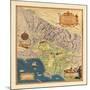 1937, Los Angeles 1937c Modern Map Depicting Old Spanish and Mexican Ranchos, California, United St-null-Mounted Giclee Print