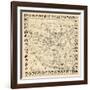 1937, Los Angeles Movie Star Map, California, United States-null-Framed Giclee Print