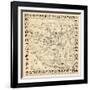 1937, Los Angeles Movie Star Map, California, United States-null-Framed Giclee Print