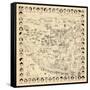 1937, Los Angeles Movie Star Map, California, United States-null-Framed Stretched Canvas