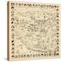 1937, Los Angeles Movie Star Map, California, United States-null-Stretched Canvas