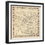 1937, Los Angeles Movie Star Map, California, United States-null-Framed Premium Giclee Print