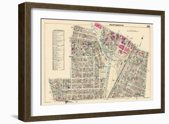 1937, Providence Plate 036, Rhode Island, United States-null-Framed Giclee Print