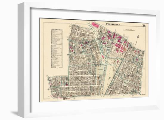 1937, Providence Plate 036, Rhode Island, United States-null-Framed Giclee Print