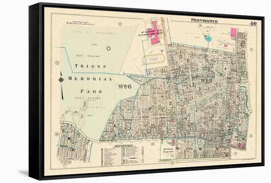 1937, Providence Plate 040, Rhode Island, United States-null-Framed Stretched Canvas