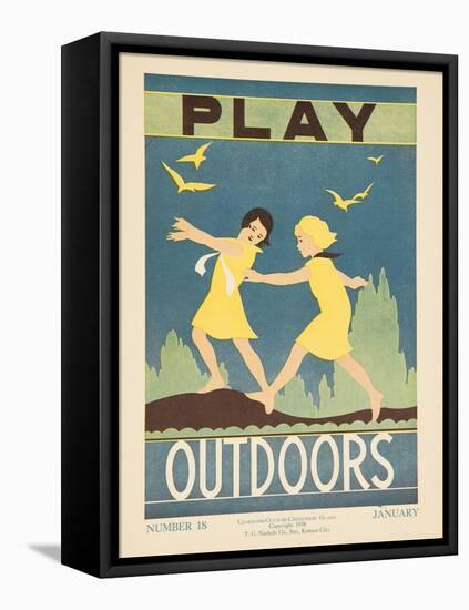 1938 Character Culture Citizenship Guide Poster, Play Outdoors-null-Framed Stretched Canvas
