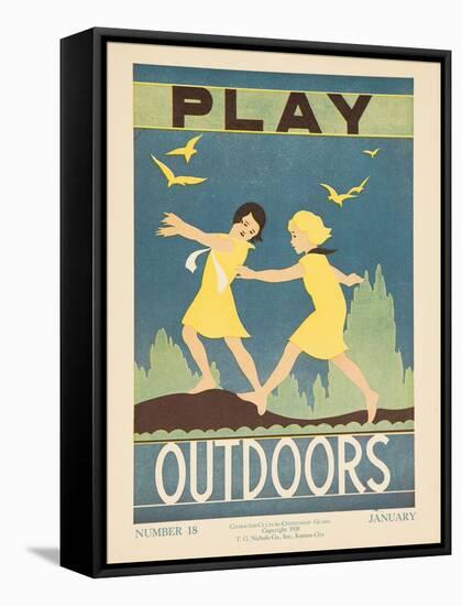 1938 Character Culture Citizenship Guide Poster, Play Outdoors-null-Framed Stretched Canvas