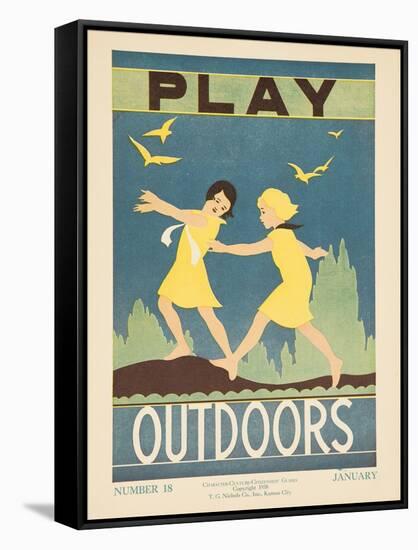 1938 Character Culture Citizenship Guide Poster, Play Outdoors-null-Framed Stretched Canvas