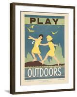 1938 Character Culture Citizenship Guide Poster, Play Outdoors-null-Framed Giclee Print