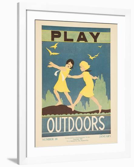 1938 Character Culture Citizenship Guide Poster, Play Outdoors-null-Framed Giclee Print