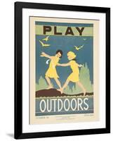 1938 Character Culture Citizenship Guide Poster, Play Outdoors-null-Framed Giclee Print