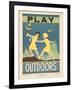 1938 Character Culture Citizenship Guide Poster, Play Outdoors-null-Framed Giclee Print