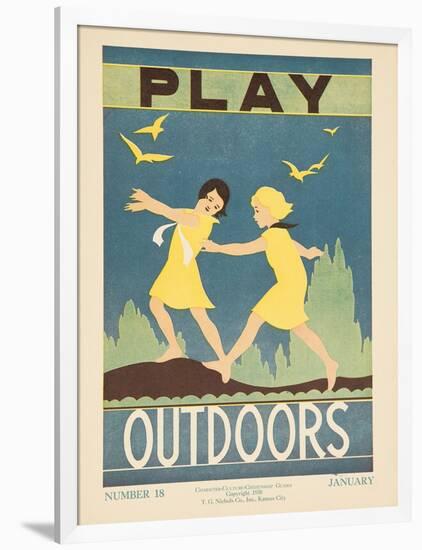 1938 Character Culture Citizenship Guide Poster, Play Outdoors-null-Framed Giclee Print